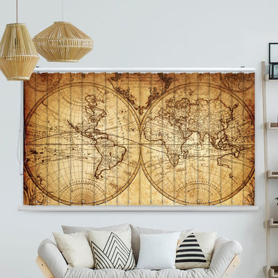 Lamellenvorhang Motiv Vintage Map