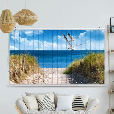 Lamellenvorhang Motiv Fussball im Netz