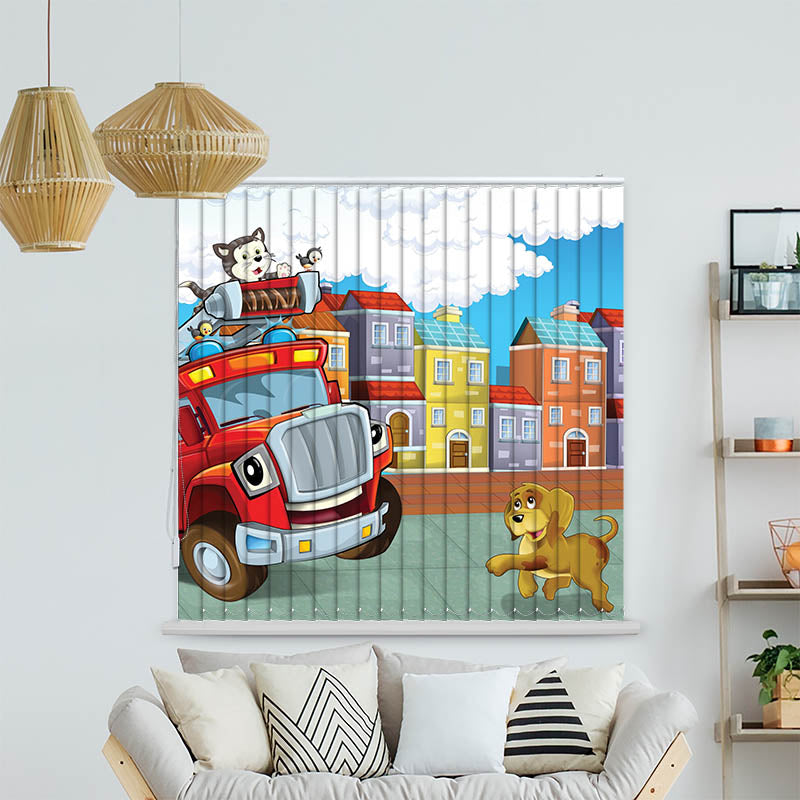 Lamellenvorhang Motiv "Feuerwehr"