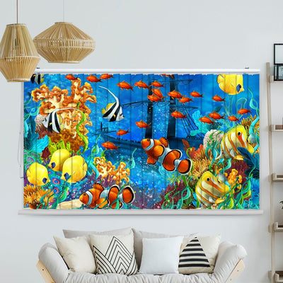 Lamellenvorhang Motiv Kanal Bunte Haeuser