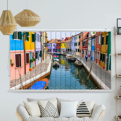 Lamellenvorhang Motiv Bambusblaetter Spa Wellness