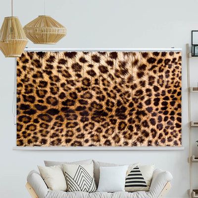 Lamellenvorhang Motiv Leopardenmuster