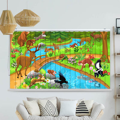 Lamellenvorhang Motiv Wilde Tiere am Luss