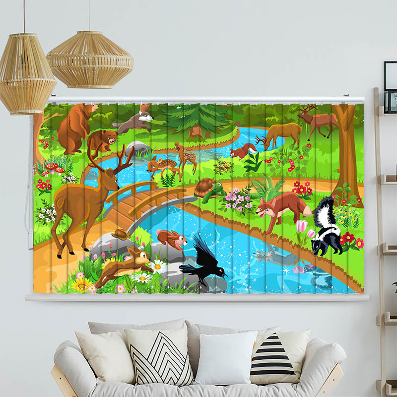 Lamellenvorhang Motiv "Wilde Tiere am Luss"