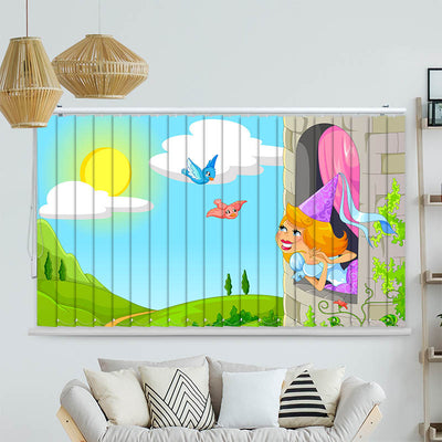 Lamellenvorhang Motiv Prinzessin im Turm