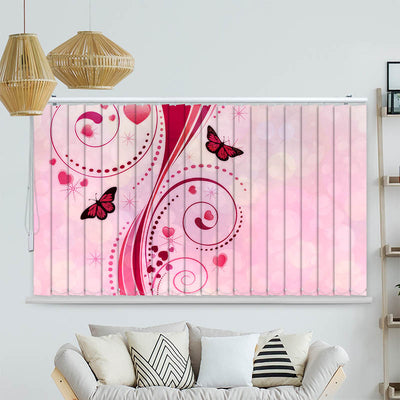 Lamellenvorhang Motiv Schmetterlinge Grafik