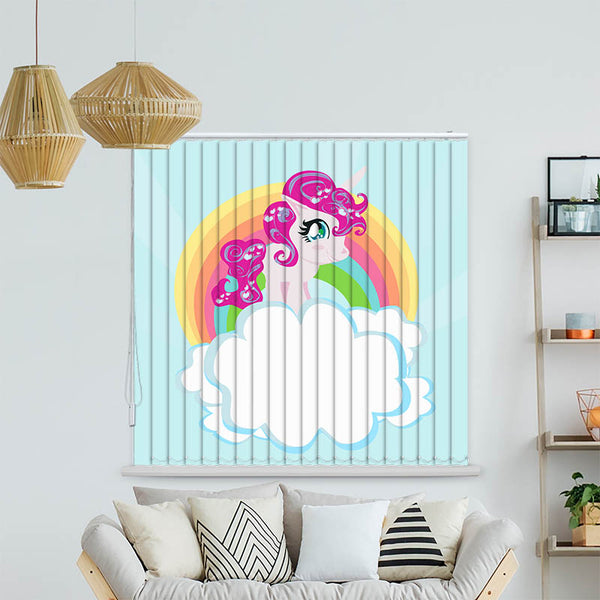 Lamellenvorhang Motiv "Pony auf der Wolke"