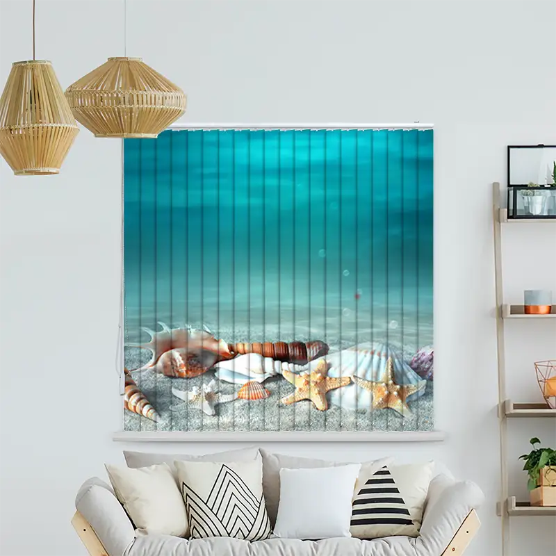 Lamellenvorhang Motiv Muschel Und Seestern Am Strand