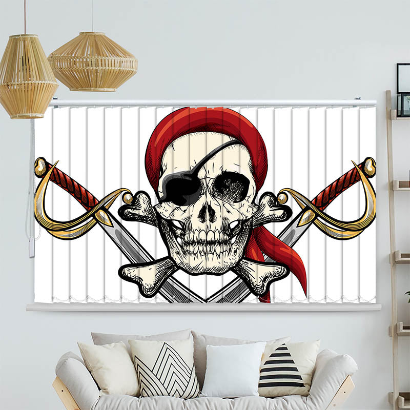 Lamellenvorhang Motiv "Totenkopf"