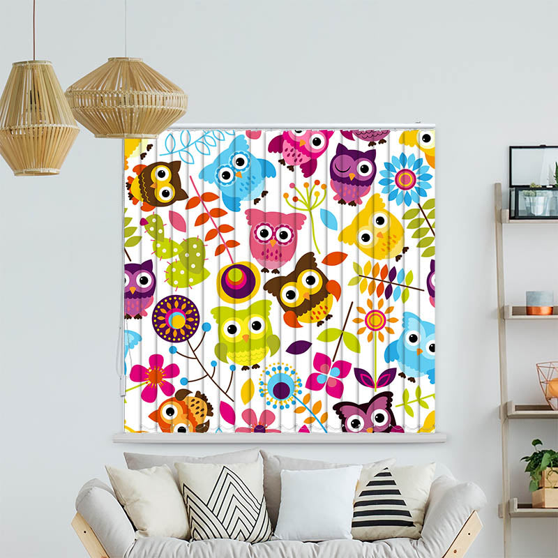 Lamellenvorhang Motiv "Eulen Grafik"