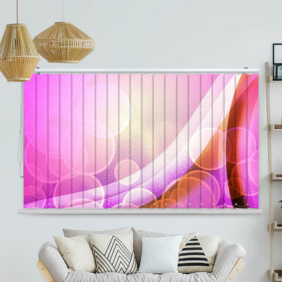 Lamellenvorhang Motiv Grafik Pink