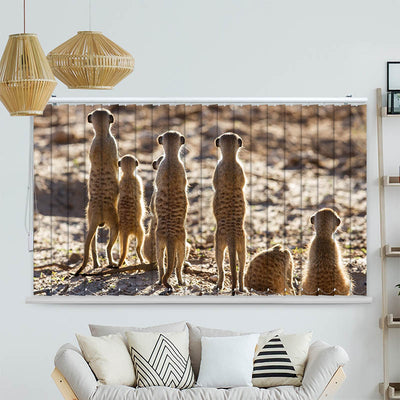 Lamellenvorhang Motiv Erdmaennchen