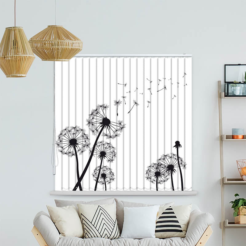 Lamellenvorhang Motiv Pusteblumen Grafik