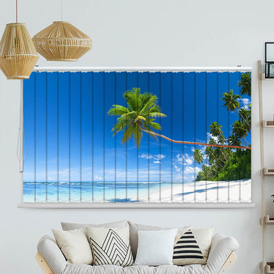 Lamellenvorhang Motiv Traumstrand mit Palmen