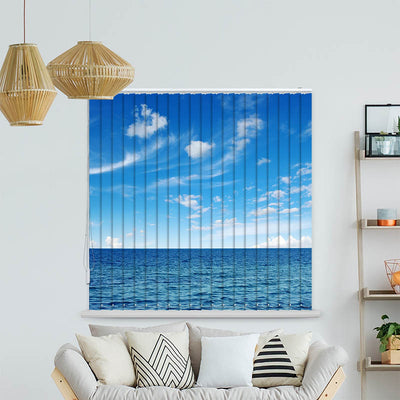 Lamellenvorhang Motiv Ozean und Blauer Himmel