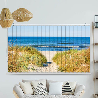 Lamellenvorhang Motiv Duene Meer Ostsee