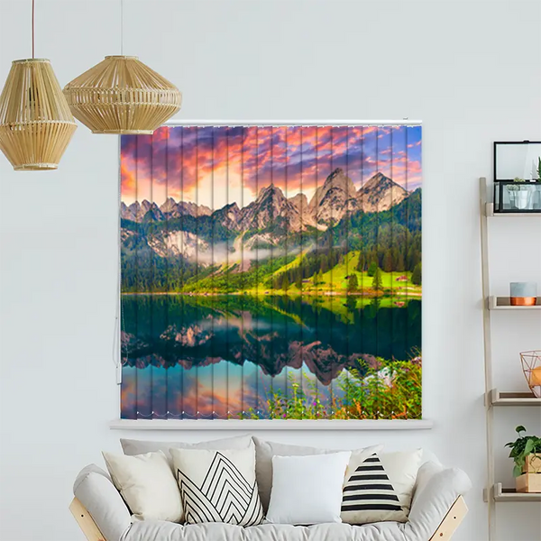 Lamellenvorhang Motiv "Gosausee Berglandschaft"