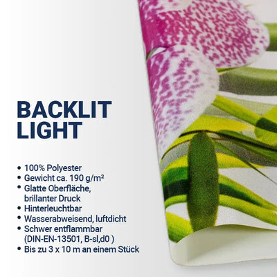 Leinwandstoff Backlit light Eigenschaften