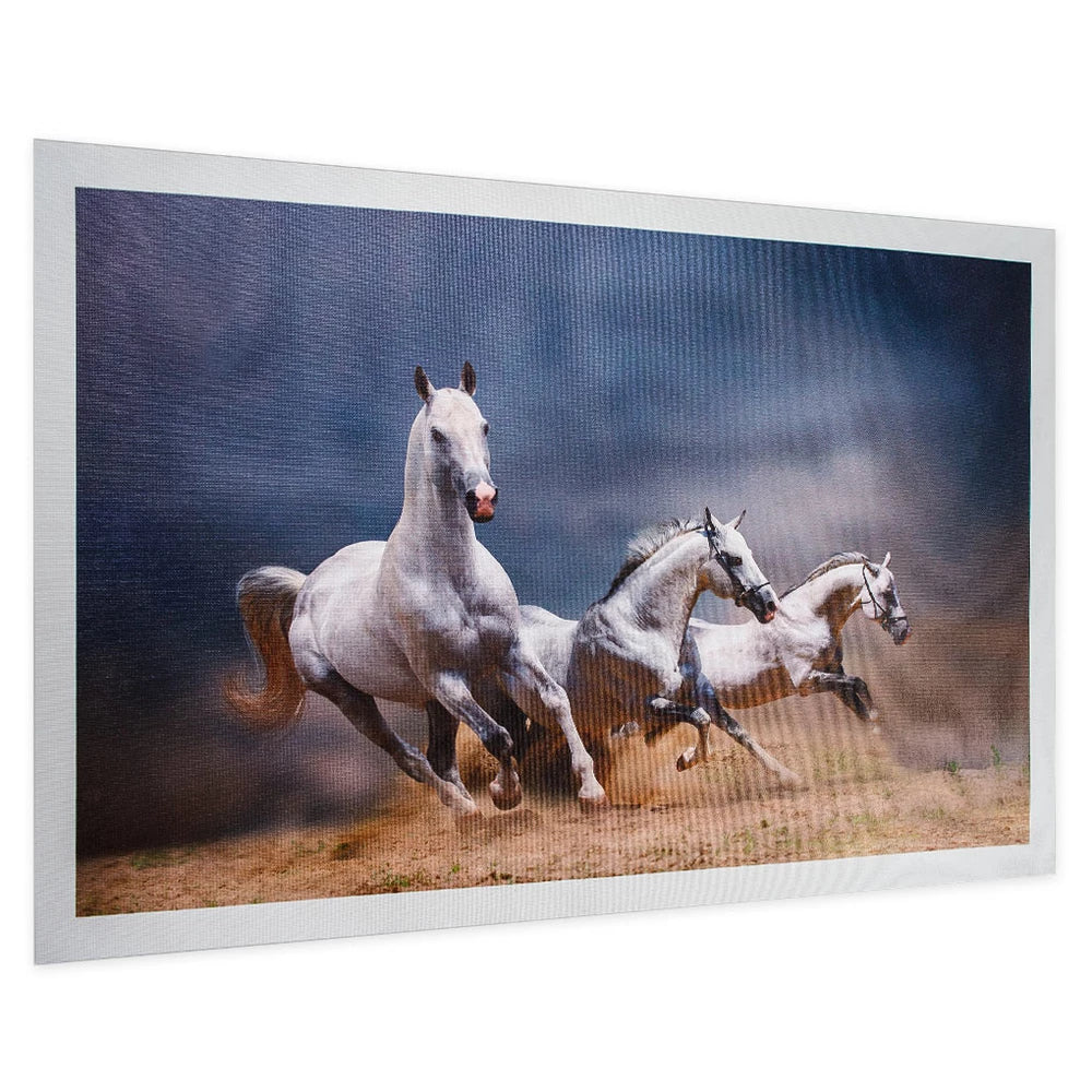 Leinwand ohne Rahmen bedruckt mit weißen Pferden