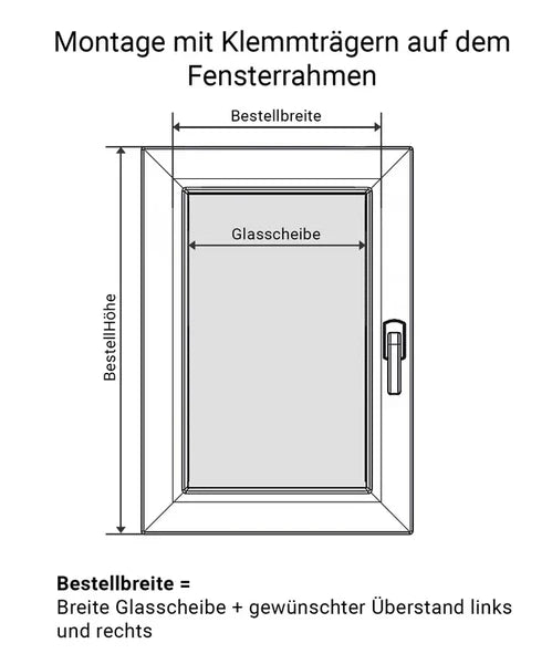 Messanleitung Plissee Klemmfix