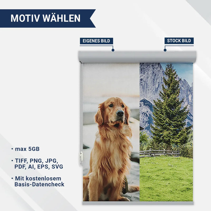 Foto Kassettenrollo - Foto hochladen | bis B 420 x H 420 cm