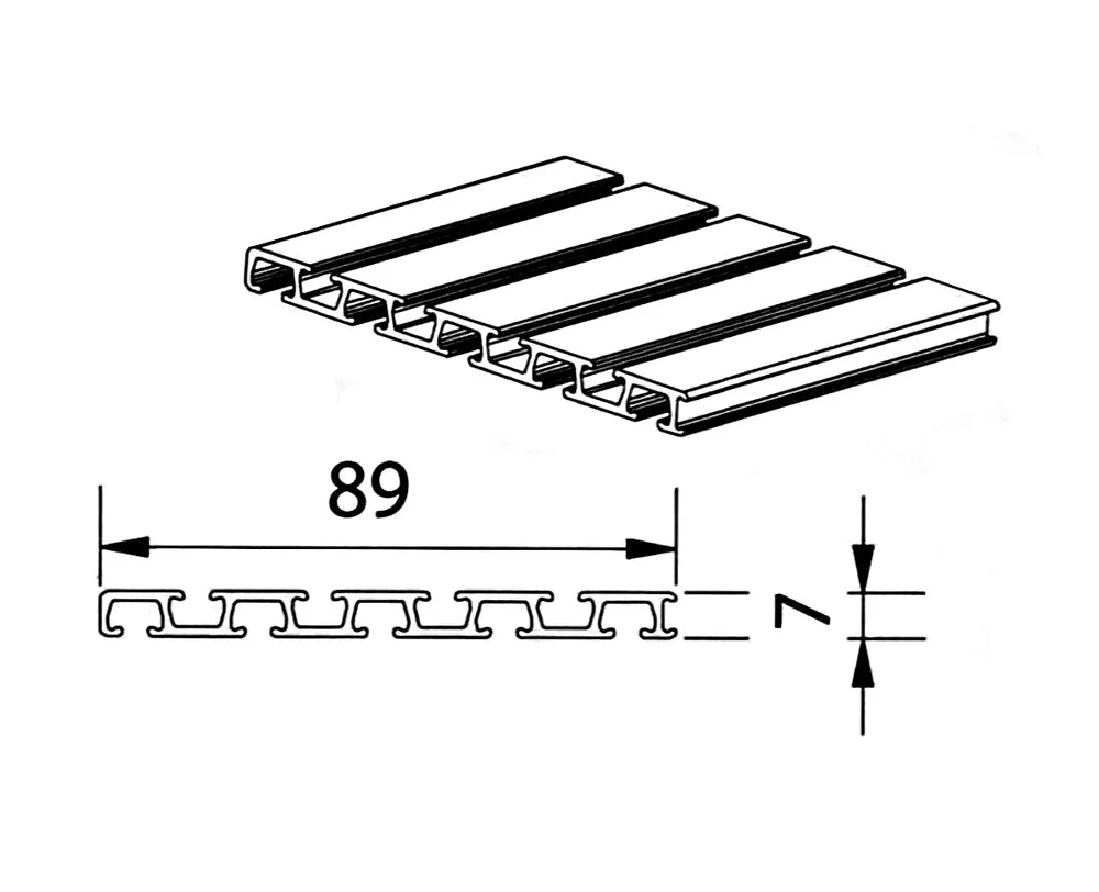 Grafik 4/5 läufige Schiene piccolo