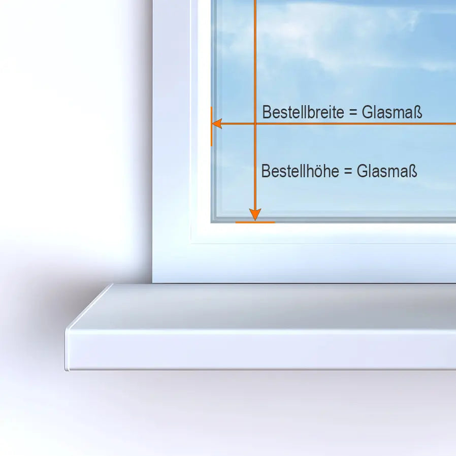 Messanleitung schrauben in schräger Glasleiste