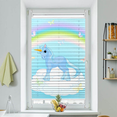 Plissee Motiv Einhorn auf der Wolke