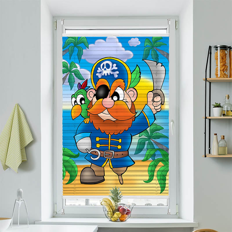 Plissee Motiv "Pirat"