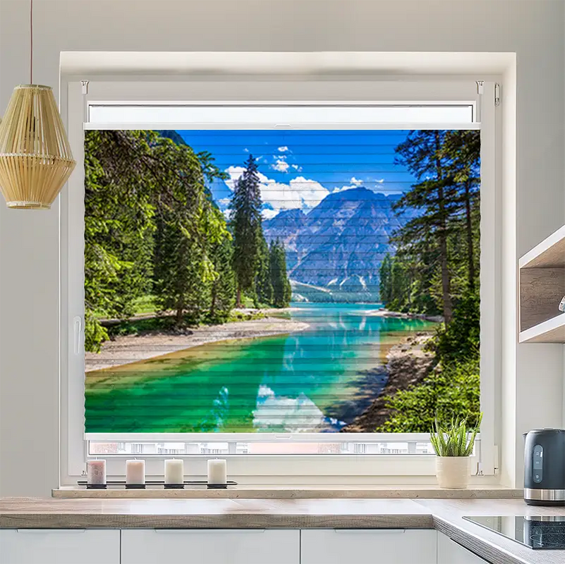 Plissee Motiv Pragser Wildsee