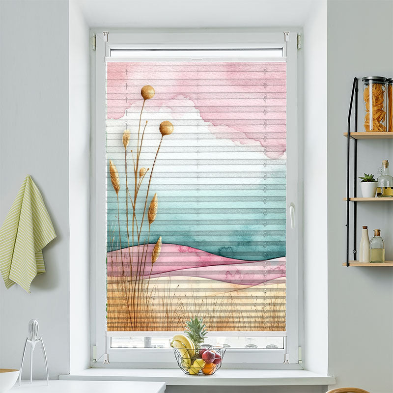 Plisse Motiv Abstrakte Aquarell Landschaft