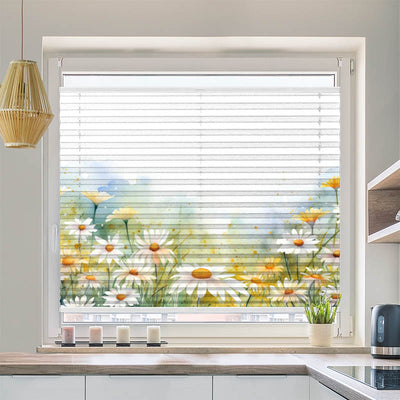 Plissee Motiv Gaensebluemchen Aquarell