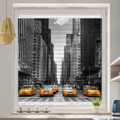 Plissee Motiv New York Taxi