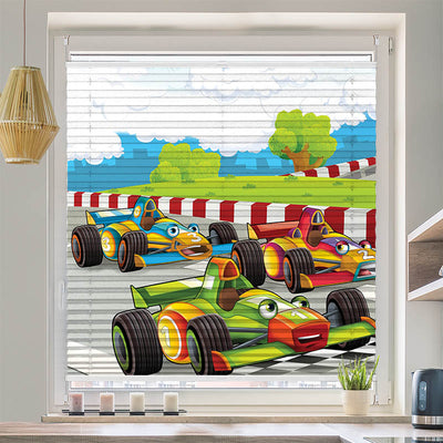 Plissee Motiv Autorennen