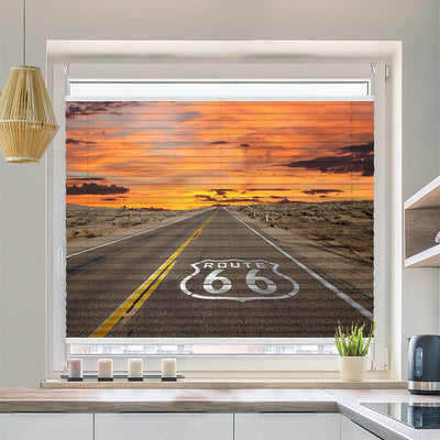 Plissee Motiv Route 66