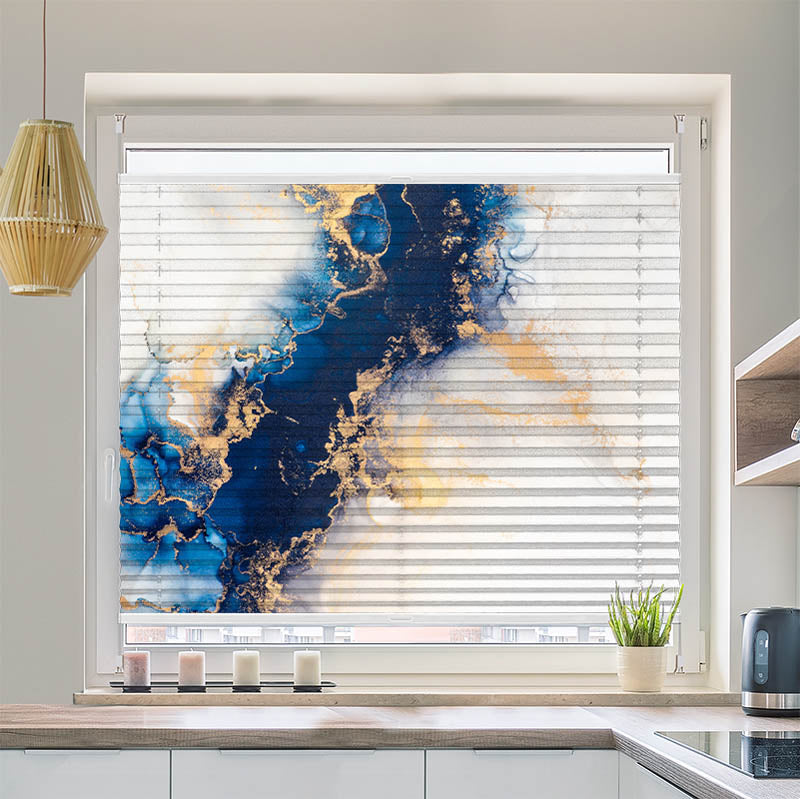 Plissee Motiv Abstrakte Kunst Marmortinte