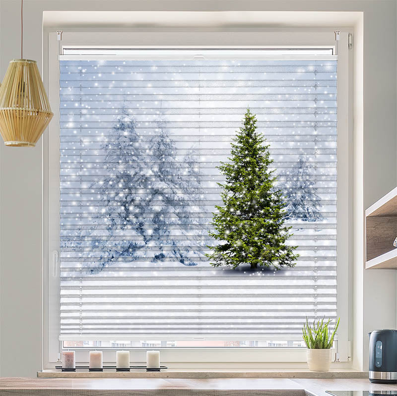 Plissee Motiv Tannenbaum Winter