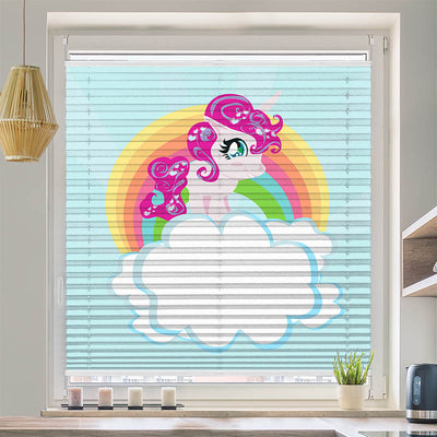 Plissee Motiv Pony auf der Wolke