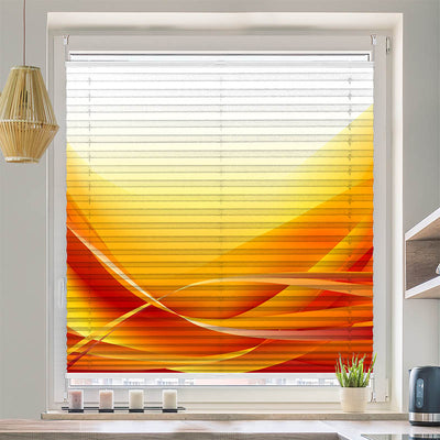 Plissee Motiv Abstrakte Wellen Orange