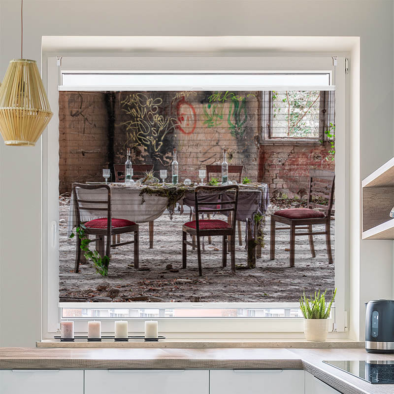 Plissee Motiv Lost Place der Beelitzer Heilstaetten