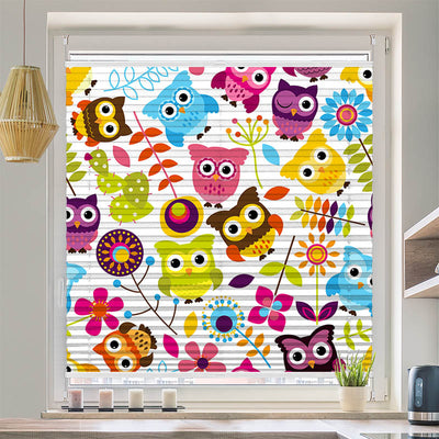 Plissee Motiv Eulen Grafik