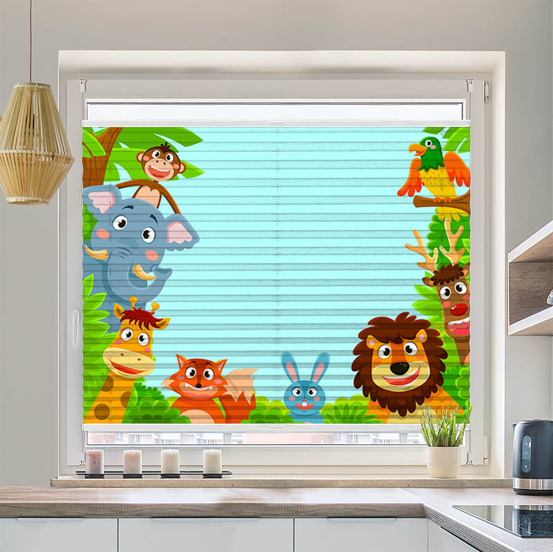 Plissee Motiv "Wilde Tiere"