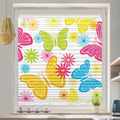 Plissee Motiv Schmetterlinge Grafik