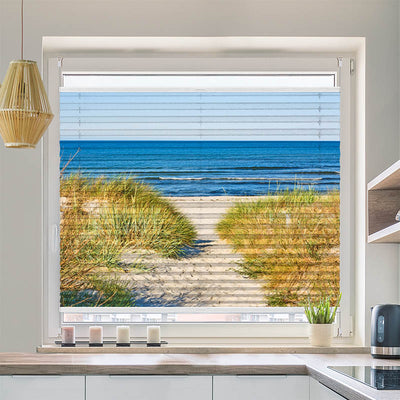 Plissee Motiv Duene Meer Ostsee