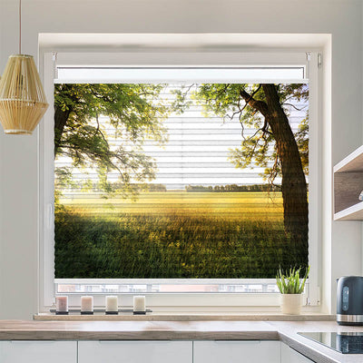 Plissee Motiv Leuchtturm Meer