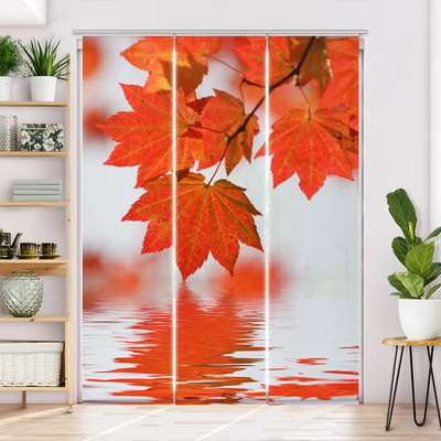 Schiebegardine Motiv  Ahornblaetter