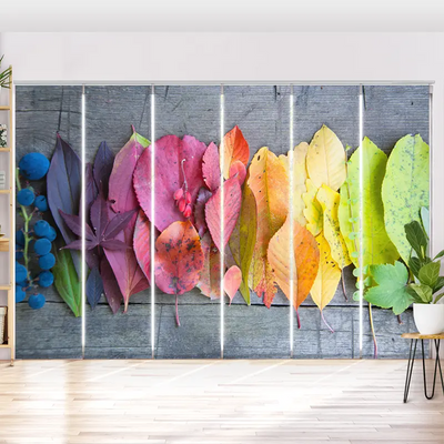 Schiebegardine Motiv  Herbstblaetter