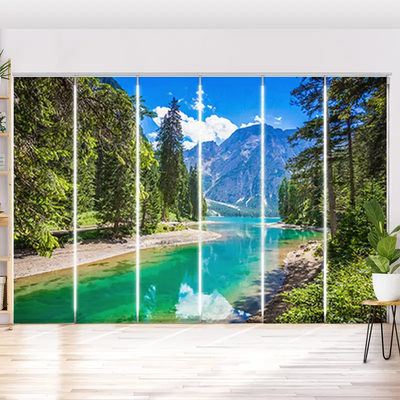 Schiebegardine Motiv Pragser Wildsee