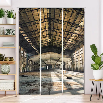 Schiebegardine Motiv Verlassene Industriehalle