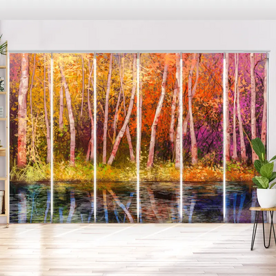 Schiebegardine Motiv  Herbstbaum